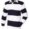 WH-BLANK-RG-UN-WhiteNavy-front Striped Rugby Shirt