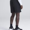 WH-BLANK-SH-UN-JetBlack-model-3 Sport Shorts