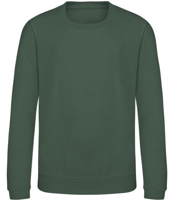 WH-BLANK-SW-KD-BottleGreen-front Kids Sweatshirt, Bottle Green
