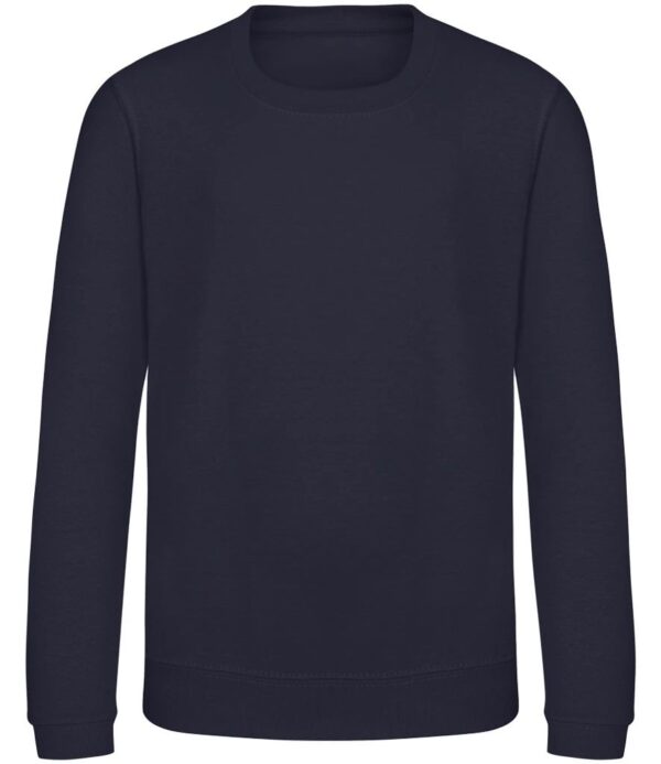 WH-BLANK-SW-KD-OxfordNavy-front Kids Sweatshirt, Oxford Navy