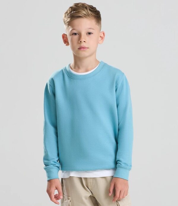 WH-BLANK-SW-KD-Seafoam-model-front Kids Sweatshirt