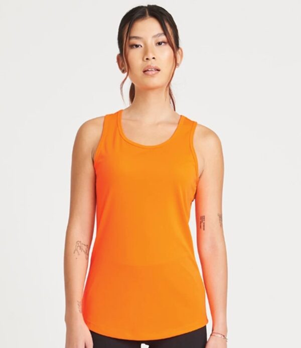 WH-BLANK-TK-LD-ElectricOrange-lifestyle Women's Sport Vest, Electric Orange