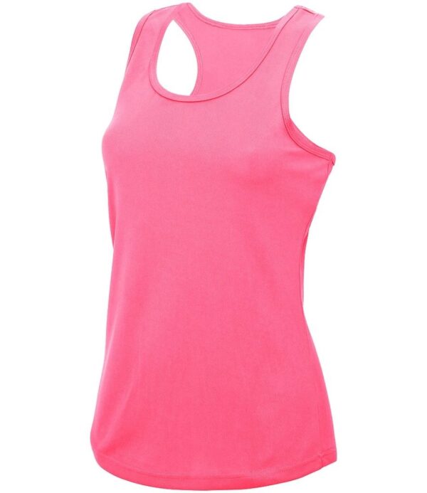 WH-BLANK-TK-LD-ElectricPink-front Women's Sport Vest, Electric Pink