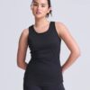 WH-BLANK-TK-LD-JetBlack-model-front Women's Sport Vest, Jet Black