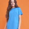 WH-BLANK-TS-KD-SapphireBlue-model-front Kids Sport Tshirt, Sapphire Blue