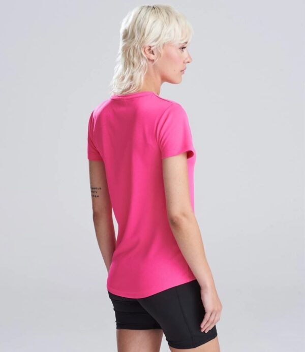 WH-BLANK-TS-LD-HyperPink-model-back Women's Sport Tshirt, Hyper Pink