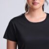 WH-BLANK-TS-LD-JetBlack-detail Women's Smooth Sport Tshirt, Jet Black