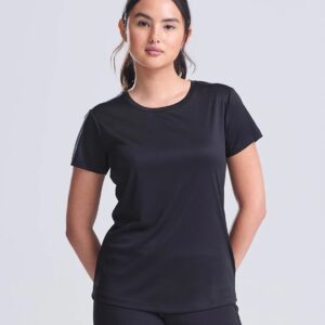 Women's Smooth Sport Tshirt, Jet Black