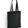 Cotton Long Handle Shopper, Black