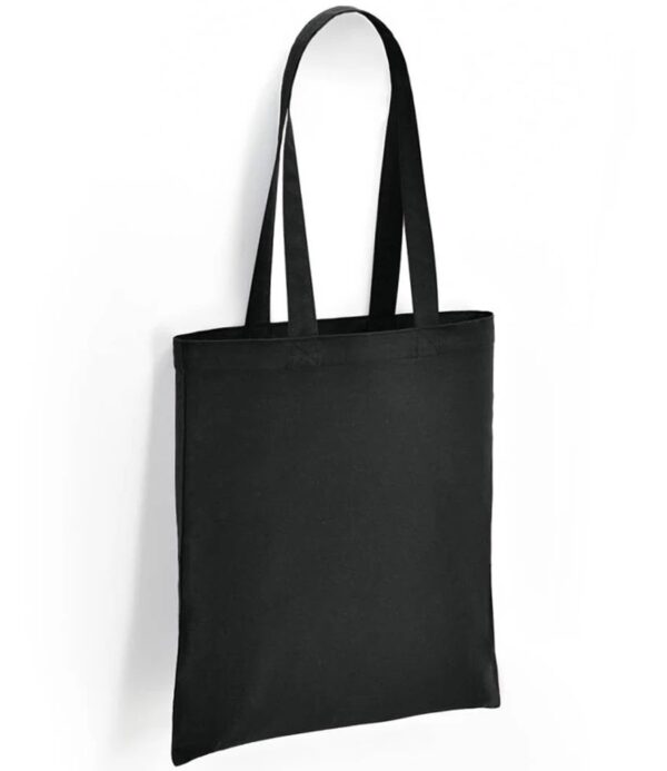 Cotton Long Handle Shopper, Black