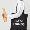 Cotton Long Handle Shopper, Black