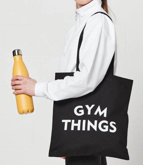 Cotton Long Handle Shopper, Black