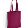 Cotton Long Handle Shopper, Burgundy