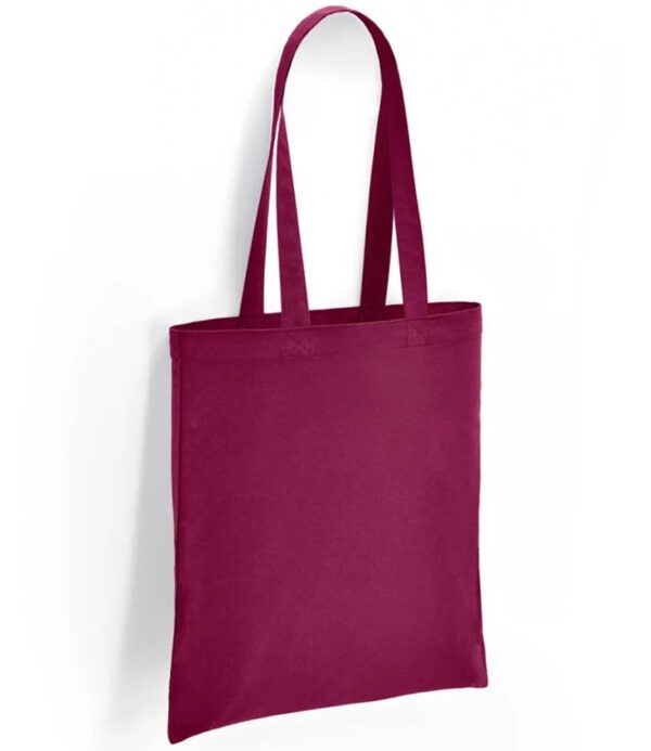 Cotton Long Handle Shopper, Burgundy