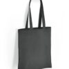 Cotton Long Handle Shopper, Charcoal