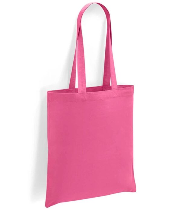 Cotton Long Handle Shopper, Fuchsia