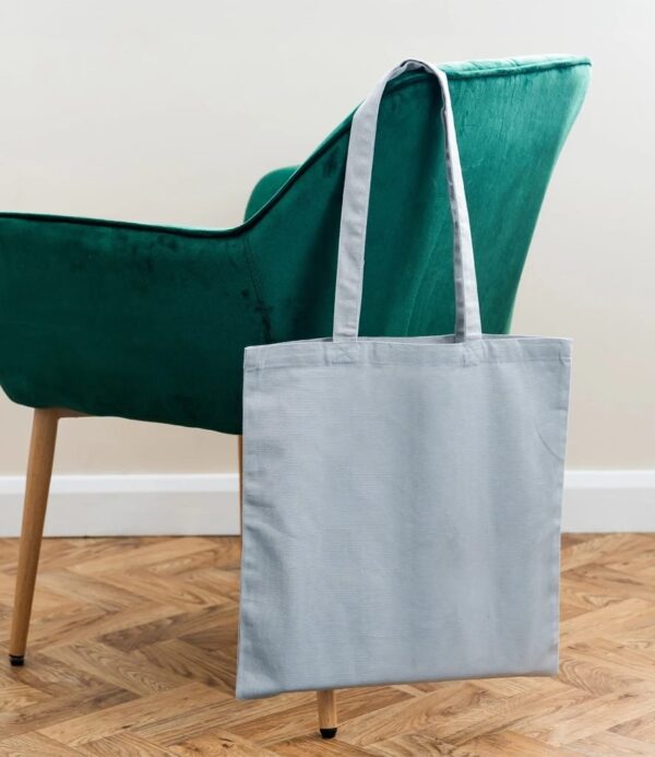 Cotton Long Handle Shopper, Light Blue