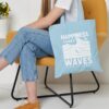 Cotton Long Handle Shopper, Light Blue