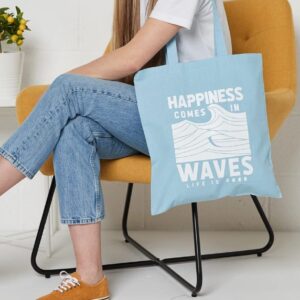 Cotton Long Handle Shopper, Light Blue