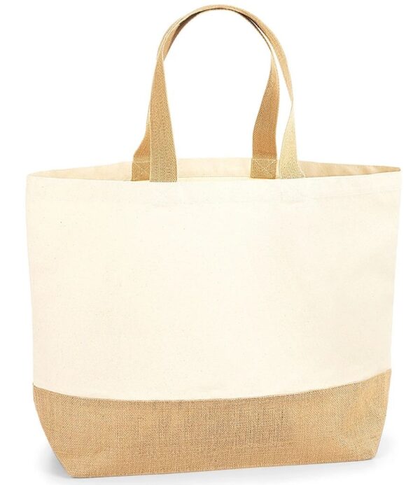 WH-BLANK-TT-UN-Natural-front Canvas Tote XL, Natural