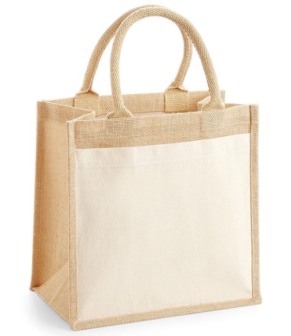Jute Midi Tote, Natural