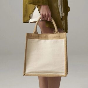Jute Midi Tote, Natural
