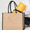 Jute Tipped Shopper, Natural/Black