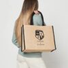 Jute Tipped Shopper, Natural/Black
