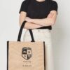 Jute Tipped Shopper, Natural/Black