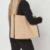 Jute Tipped Shopper, Natural/Black
