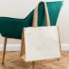 Jute and Canvas Shopper, Natural/Natural