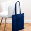 Cotton Long Handle Shopper, Navy