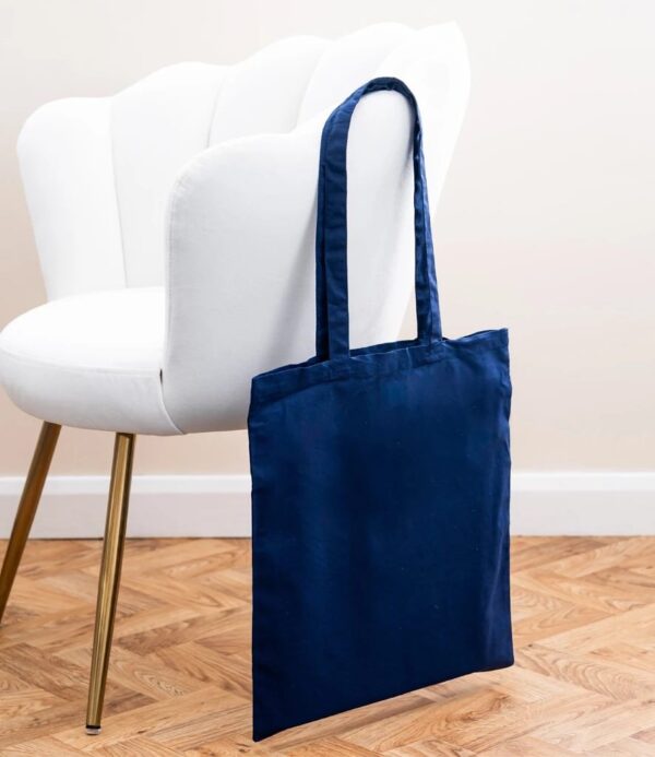 Cotton Long Handle Shopper, Navy
