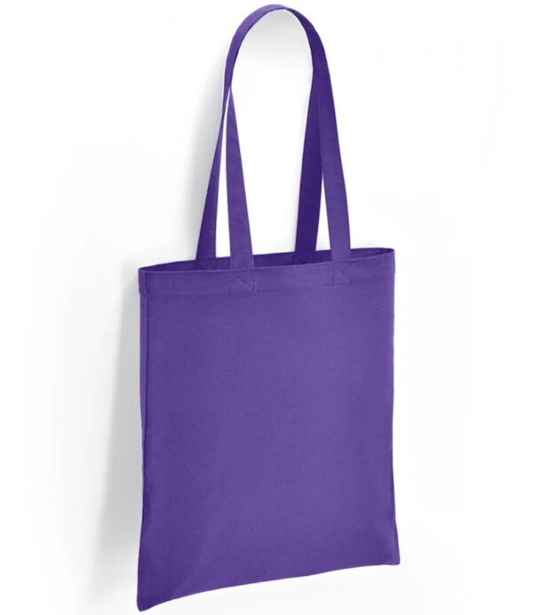 Cotton Long Handle Shopper, Purple