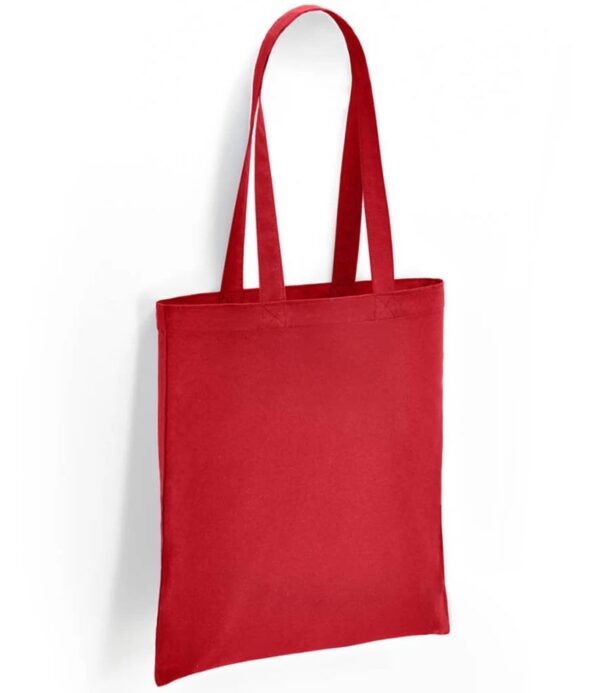 Cotton Long Handle Shopper, Red