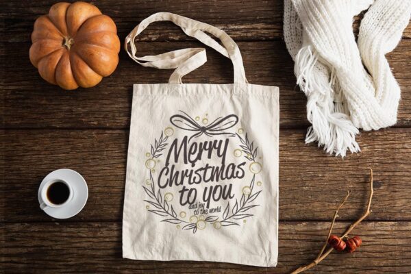 Christmas Tote Bag, Merry Christmas To You